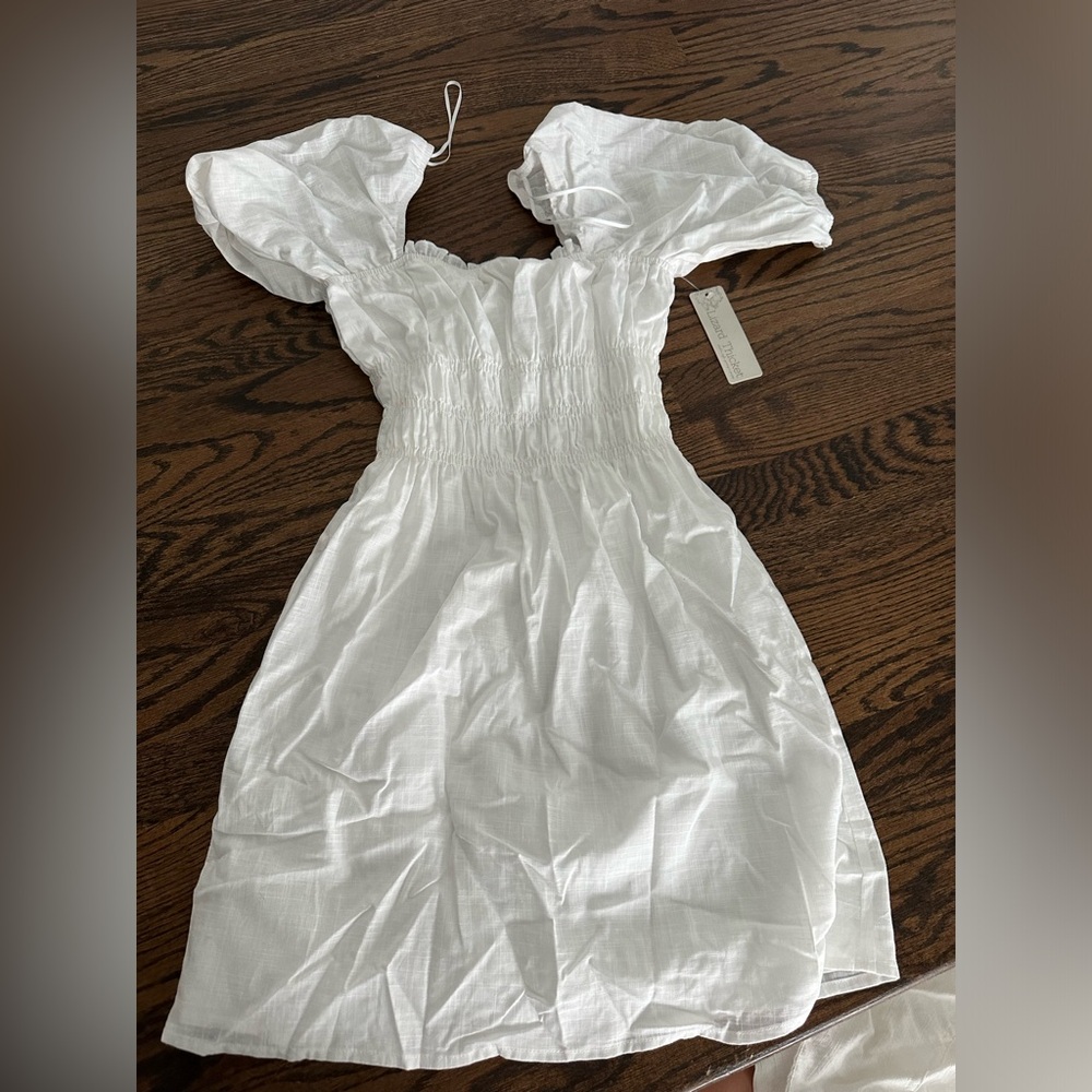 White mini dress